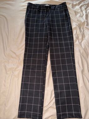 Kenar Black Windowpane Men's Dress Pants